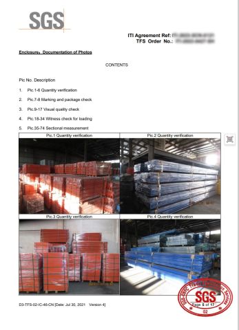SGS certificate from Nanjing OKE International Storage Systems Co., Ltd.