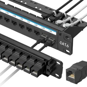 1u Fixed Patch Panel 24 Port UTP Network Cabling Management Panel for ...