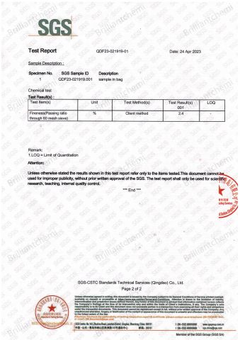 SGS certificate of Henan Brilliant Biotech Co., Ltd. – certificate photo, supplier certificates section