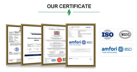 OUR CERTIFICATE certificate from Dongguan Topinsole Commodity Limited