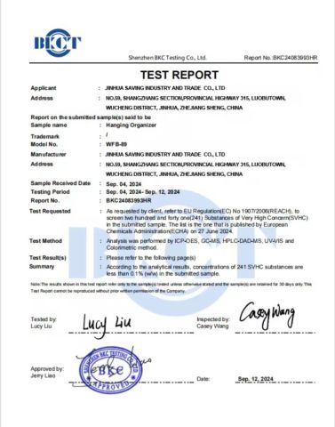 5 certificate from Jinhua Saving Industry and Trade Co. Ltd