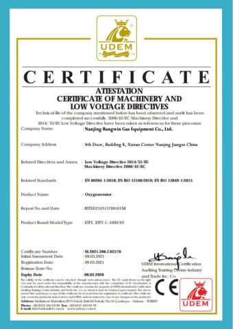 47c6ed8908bfa7619d54485e21a46fc certificate from Nanjing Bangwin Gas Equipment Co., Ltd.