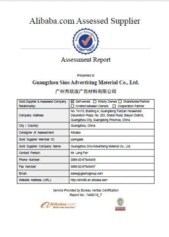 BV Certificate for Sino Group certificate from GUANGZHOU SINO GROUP CO., LTD