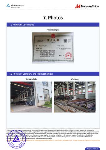 Certificates certificate from Ma 'anshan Sheng Ao Heavy Industry Co., Ltd