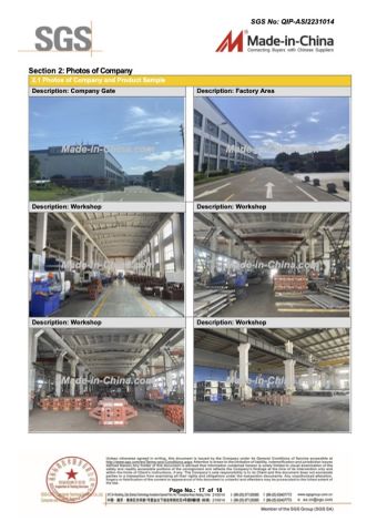 SUPPLIER ASSESSMENT REPORT certificate from Ningbo Haida Plastic Machinery Co., Ltd.