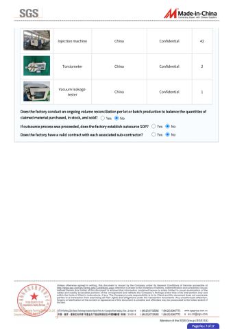 SGS certificate of Yuyao Jingdu Sprayer Co., Ltd – certificate photo, supplier certificates section