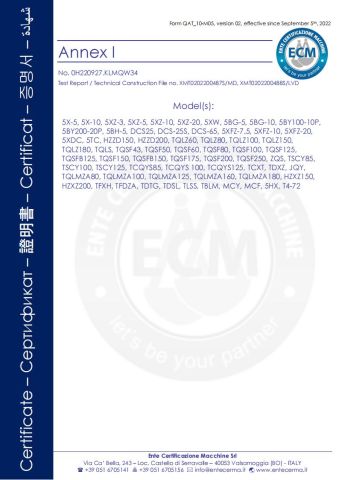CE certificate from Kaifeng Lecheng Machinery Co., Ltd.