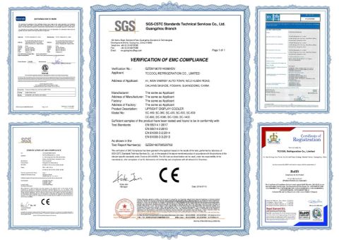 SABER Certificate certificate from TCCOOL Refrigeration Co., Limited