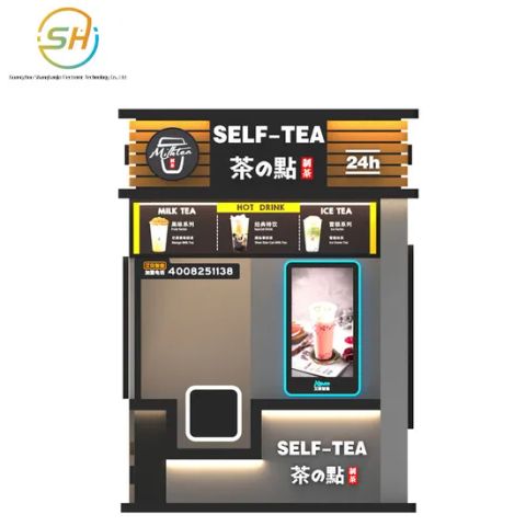 Fully Automatic Milk Tea Machine Intelligent Vending Machine Freshly ...