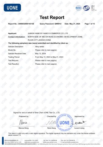 ROHS certificate from Jiangxi Hand by Hand E-commerce Co., Ltd