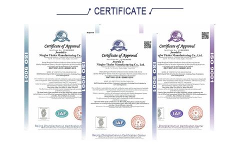 Certificates certificate from Ningbo Yinzhou Zongone Imp& Exp Co., Ltd