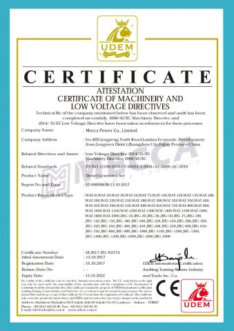 CE Certificate certificate of MECCA POWER CO., LTD. – certificate photo, supplier certificates section