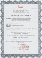ROHS certificate of Shanghai Motech M&E Co., Ltd. – certificate photo, supplier certificates section