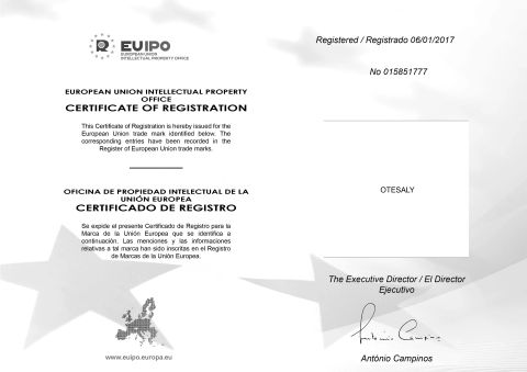European Trademark certificate from Hangzhou Hafiller Medical Technology Co., Ltd.