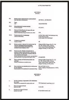 Certificates certificate from Sichuan Xinbang Times Automobile Group Co., Ltd.