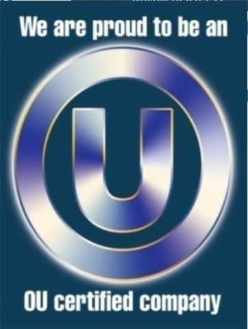 OU Kosher certificate from Suzhou Joywell Taste Co., Ltd.