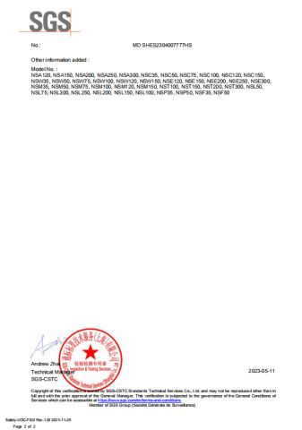 CE-2 certificate from Hangzhou Maygo Pool Technology Co., Ltd.