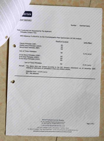 The English Certificate of Is0990 certificate from Hangzhou Fuhan Garment Accessories Co., Ltd.
