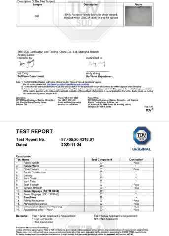 certificate certificate of Ningbo Yuqi Textile Co., Ltd. – certificate photo, supplier certificates section