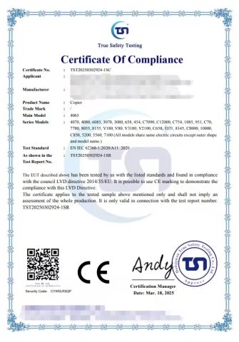 CE certificate from Guangzhou Enke Office Equipment Consumables Co., Ltd.