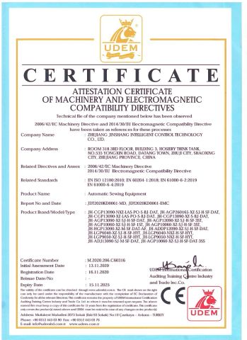 Certificates certificate from Zhejiang Jinshang Intelligent Control Technology Co., Ltd.