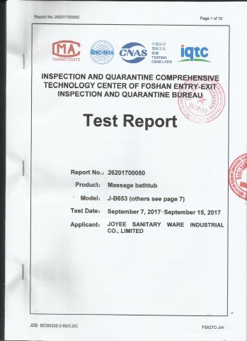 SASO certificate from GUANGZHOU JOYEE WELLNESS TECHNOLOGY CO., LTD.