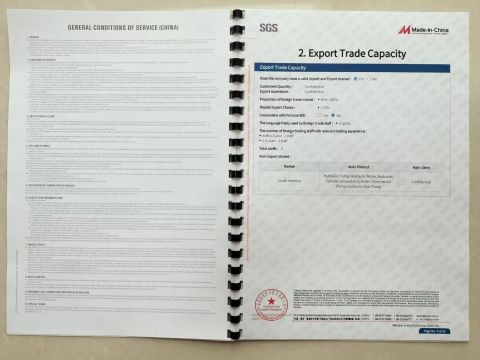 SGS2 certificate of Hebei Runhe Hydraulic Machinery Co., Ltd – certificate photo, supplier certificates section