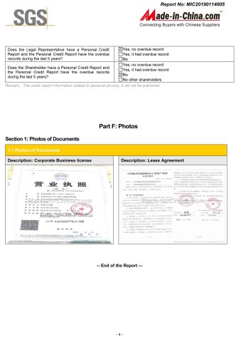 License Verified Report certificate from QINDING MACHINERY TOOLS (SHANDONG) CO., LTD.