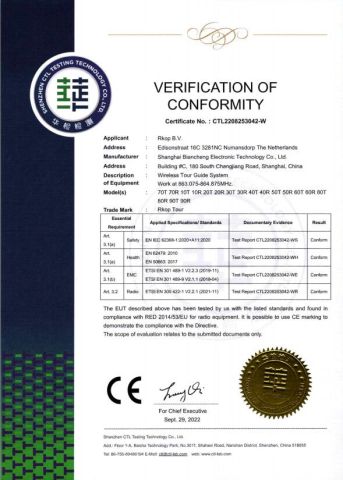 CE certificate from Shanghai Bian Cheng Electronic Technology Co., Ltd.