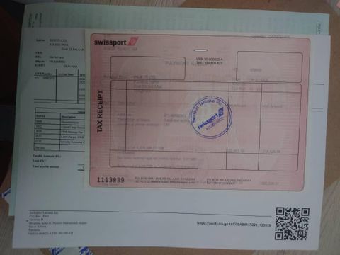 past Airway Bill certificate from VG Limited