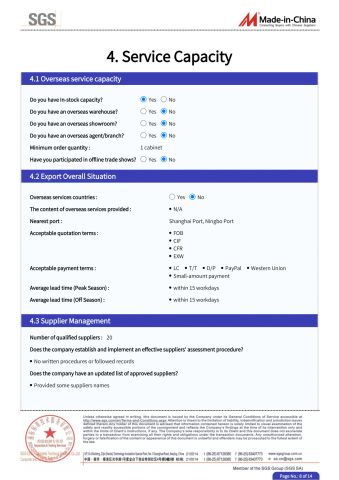 SGS certificate from Changxing Sanxing Textile Co., Ltd.
