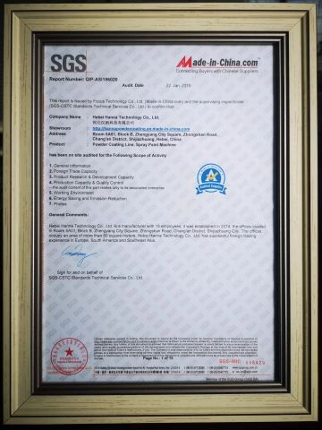 SGS certificate of Hebei Hanna Technology Co., Ltd. – certificate photo, supplier certificates section