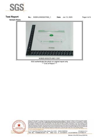 Pouch bag Food grade certificate from KAIPING FEILIYANG PACKING MATERIALS CO., LTD.