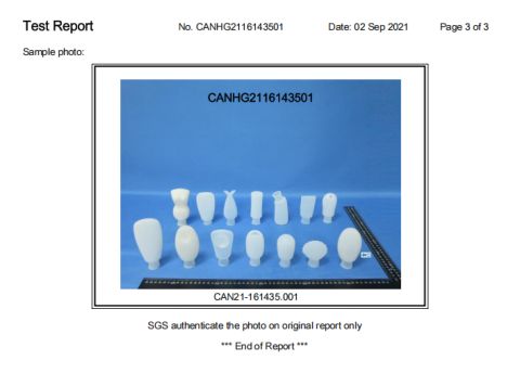 Product Inspection Report certificate from Shenzhen Hewang Silicone Product Co., Ltd.