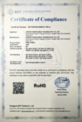 RoHS certificate from Hunan Soaring Times Technology Co., Ltd.