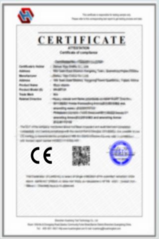 CE certificate from Quanzhou Xiaoye Trading Co., Ltd.