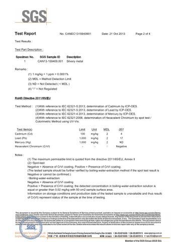 SGS Test Report for Utility Knife-2 certificate from Wenzhou Meters Int'l Trade Co., Ltd.