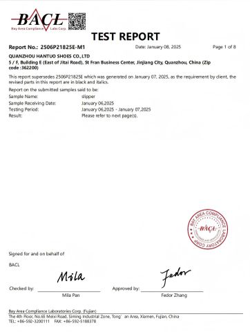 rohs-slipper certificate of Quanzhou Hantuo Shoes Co., Ltd. – certificate photo, supplier certificates section
