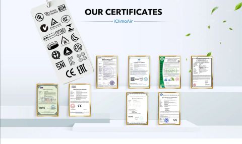 Certification certificate from Foshan Iclima Technology Co., Ltd.