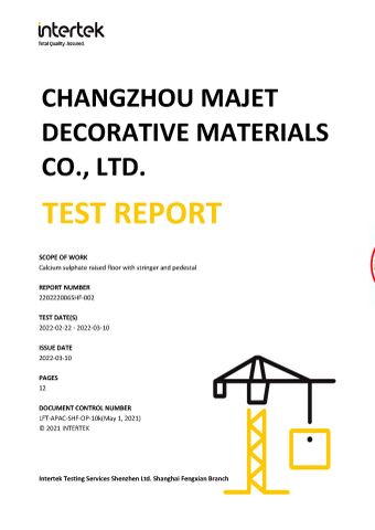INTERTAK certificate from Changzhou Majet Decorative Materials Co., Ltd.