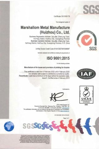 ISO 9001:2015 certificate of Shenzhen Maykun Packaging Co., Ltd – certificate photo, supplier certificates section
