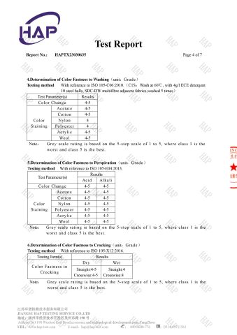 Test Report certificate from Zhangjiagang Tianjun Trade Co., Ltd.