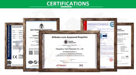 Certificates certificate from Hangzhou Yanli Rainwear Co., Ltd.