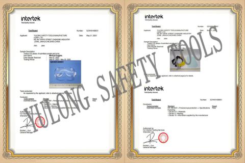 Intertek Certificates certificate from Yulong Safety Tools Manufacture Corp., Ltd.