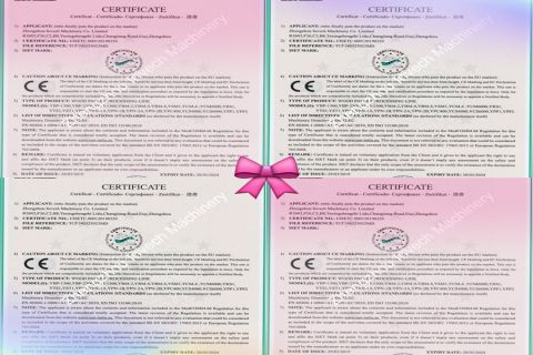 CE for wood processing machines certificate from Zhengzhou Invech Machinery Co., Limited