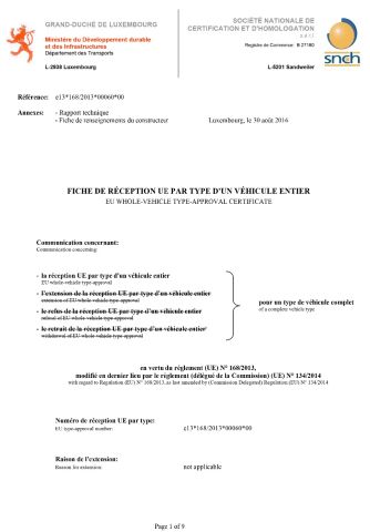 EEC certificate from Wuxi East Technology Co., Ltd.