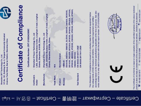 CE certificate from Shenzhen Dyscan Technology Co., Ltd
