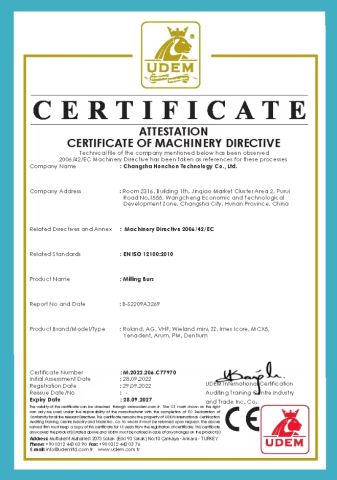 CE certificate from Changsha Honchon Technology Co., Ltd