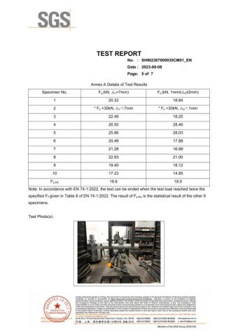 Double Report -5 certificate from Taizhou Nexus Import and Export Co., Ltd.