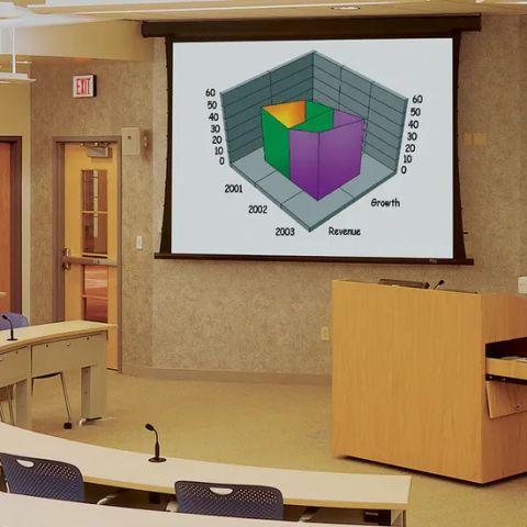 Premium Acoustically Transparent Motorized Screen with Aluminum Casing ...